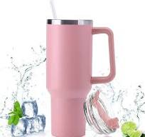 Doppelwandiger Edelstahl Vakuum Isolierbecher 40oz 1200ml Tragbare  Autobecher Becher Tumbler mit Griff und Strohhalm Kaffeebecher Autobecher  ...
