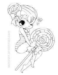 coloriage fille chibi sucette coloriages a imprimer gratuits mica starlight