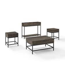 Help your side tables & end tables fit right in. 4pc Jacobsen Coffee Table Set 2 End Tables Charcoal Crosley Target