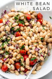White Bean Salad Simple Quick Feelgoodfoodie Recipe White Bean Salad Recipes White Bean Salad White Bean Recipes