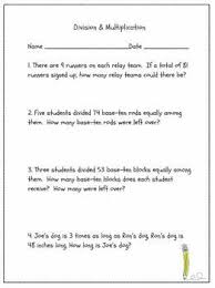 Multiplication And Division Word Problems Grades 3 4 Division Word Problems Word Problems Math Word Problems
