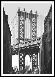 Black And White New York City Posters Poster With A Photo Of The Manhattan Bridge In New York We Have More Prints Of Cities Black And White Photo Wall Black And White City Black And White Posters