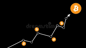 All black outline black filled multicolor lineal color flat gradient. Bitcoin Chart Isolated Black Background Stock Illustration Illustration Of Cryptography Bitcoin 103572761