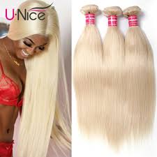 Moresoo is a human hair factory, producing high quality human hair extension at lower prices. Unice 613 Blonde Hair Extensions Brazilian Hair Weave Bundles Straight Remy Human Hair