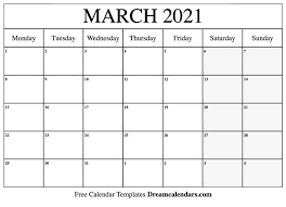 2021 February March Australia Calendar In 2020 Monthly Calendar Printable Free Calendar Template Blank Monthly Calendar