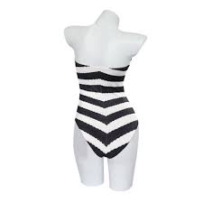 Barbie 2023 Film Barbie Bikini Cosplay Costumes Black White / XL - Product from coscrew