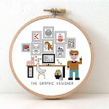 Our philosophy is very simple indeed; Graphic Designer Cross Stitch Pattern Studio Koekoek