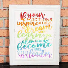 Mar 31, 2021 · these inspirational quotes about fighting cancer will lift your spirits and spread awareness. Buy Inspirational Quotes Wall Art If Your Actions Inspire People John Quincy Adams Gift For Boss Or Coworker Leadership Quote Watercolors Handwritten Rainbow