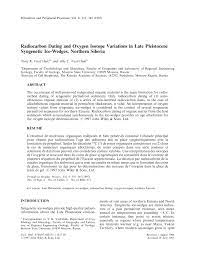 How do you understand radiocarbon date today. Pdf Radiocarbon Dating And Oxygen Isotope Variations In Late Pleistocene Syngenetic Ice Wedges Northern Siberia