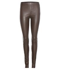 Helmut Lang Leather Trousers Brown Women Helmut Lang Sonar