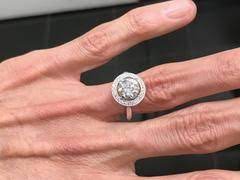 Vintage Halo Diamond Ring With Adjustable Shank For Arthritis And Arthritic Fingers Diamond Ring Vintage Halo Halo Diamond