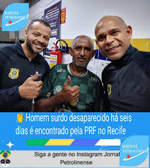 Um homem de 51 anos, surdo e com dificuldade de comunicação, foi encontrado pela Polícia Rodoviária Federal (PRF) na BR-101, no bairro do Curado, Zona Oeste do Recife. Ele estava desaparecido desde