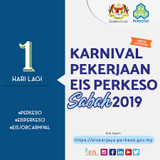 The berkat ialah tempat mencari kerja kosong untuk golongan b40 dan m40. Perkeso Socso On Twitter Cuma Berbaki 1 Hari Sahaja Lagi Untuk Karnival Pekerjaan Eis Perkeso Sabah 2019 Ayuh Sertai Kami Di Suria Sabah Shopping Mall Kota Kinabalu Sabah Pada 2 November