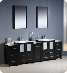 Discover our wall hung vanity units online catalogue, find the perfect bathroom cabinet has never been so easy! Fresca Fvn62 72es Uns Torino 84 Double Sink Modern Bathroom Vanity With 3 Side Cabinets And Integrated Sinks In Espresso