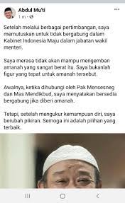 Sekum Pp Muhammadiyah Abdul Mukti Menolak Jadi Wamen Republika Online