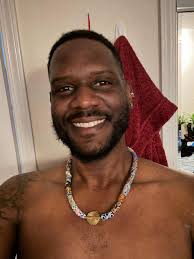 Mens Krobo Glass Bead Necklace w/ Sun Baule from Ghana