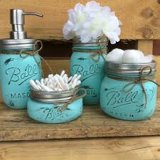 Beach shelves, bathroom storage, beach crate shelf, beach decor, nautical shelf, lake house decor, rustic. Mason Jar Set 4 5 Bathroom Mason Jar Set Bathroom Decor Etsy Mason Jar Bathroom Decor Mason Jar Bathroom Beach Bathroom Decor