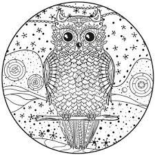 Tauche ein in die zauberhafte welt der elfen und einhörner von bayala®, wo sonnenelfen, sternenelfen, meerjungfrauen und zauberwesen warten Mandala Mit Eule Design Zentangle Hand Gezeichnet Abstrakte Leinwandbilder Bilder Hallo Druckbare Monochrome Myloview De