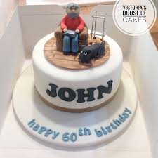 Birthday Cake With Photo Frame For Men 60th Birthday Cake With Armchair And Zimmer Frame 60th Birthday Cakes Cake Cake Frame