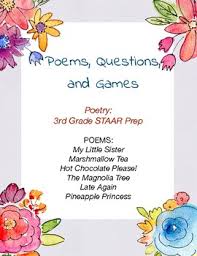 What would it be like to have no imagination like that? Staar Reading Prep Poems And Questions Based On 3rd Grade Staar Tests