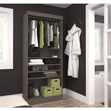 Shop closet organizers at the container store. Bestar Pur 36 In Bark Grey Closet Organizer 26160 47 Rona