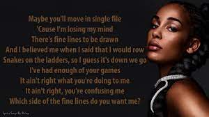 Streetwise english r&b artist whose 2016 breakthrough blue lights led to a top five u.k. Jorja Smith Fine Lines Lyrics Songs Youtube