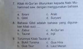 Kitab yang diturunkan oleh allah kepada nabi musa a.s. Tolong Kak Jam 16 00 Deadline Cuman Dikit Kok Brainly Co Id
