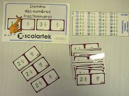 Titre Domino Des Nombres Fractionnaires Cote Jeu 3050 Description 1 Feuillet D Instructions 28 Cartes Plastifiees Dominos Education Math Math 5 Math