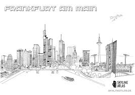 Skyscraper coloring pages for adults. Drawings Of Frankfurt Skyline Atlas