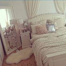 Mirror Propped Diagonally In The Corner Curtains For A Headboard Fuzzy Faux Fur Rug Home Decor Bedroom Inspirations Bedroom Design