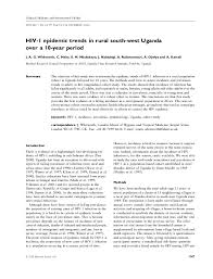 You can also download materials to share or. Pdf Hiv 1 Epidemic Trends In Rural South West Uganda Over A 10 Year Period Sam Mbulaiteye Academia Edu