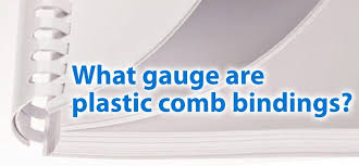 What Gauge Are Plastic Comb Bindings Comb Binding