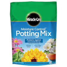 Ideal for all kinds of indoor and outdoor potted plants, its job is to provide anchorage and support for. Miracle Gro Moisture Control 8 Qt Potting Soil Mix 75578300 The Home Depot
