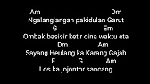 Chord Gitar Sancang Yayan Jatnika Youtube