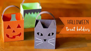 3 Easy Paper Halloween Treat Holders Luminaries Bootorials Youtube