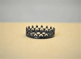 Maybe you would like to learn more about one of these? Dainty Black Crown Ring Black Princess Crown Ring Princess Etsy