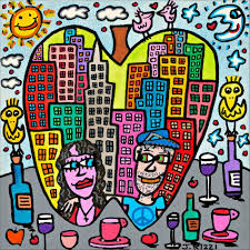 The apple of one's eye originally referred to the central aperture of the eye. James Rizzi You Are The Apple Of My Eye Galerie Hunold