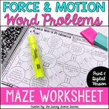 It allows one to determine the speed of their. Physics Word Problem Review Maze Print Digital For Distance Learning
