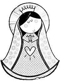 Dibujos de la virgen maria Imagen De La Virgen Maria Animada Para Colorear Novocom Top