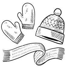 Doodle Winter Mittens Hat Scarf Vector 1113031 By Lhfgraphics On Vectorstock Scarf Drawing Coloring Pages Winter Winter Mittens