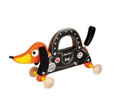 Janod Crazy Doggy Jouet A Tirer Ou A Pousser En Bois Achat Prix Toutous Jouet Chien