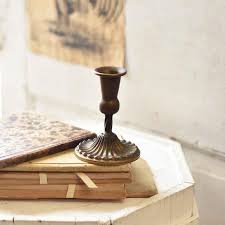 3.5 glass taper candle holder by ashland®. Antiqued Brass Style Taper Candle Holders Farmhouse Wares