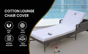 100% cotton striped velour cover, featuring both a fitted hood and a cotton tape finish on all sides. Amazon Com Superior 100 Cotton Lounge Chair Cover With Personalized Monogrammed Letters Thick Super Soft Plush And Highly Absorbent Cotton Terry Towel Bright White M Home Kitchen