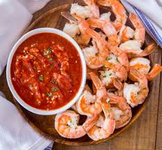 Pour all ingredients (except shrimp) into a large saucepan. Shrimp Cocktail Dinner Then Dessert