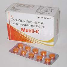 Mobil K Tablet Diclofenac Potassium Serratiopeptidase Tablet Maks Pharmaceuticals Pvt Ltd All Biz
