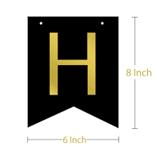 After you print and cut, punch a hole in each top corner. 30th Birthday Decorations Kit Black And Gold Color Katchon
