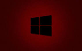 Windows 10 Black Logo On Red Wallpaper Red Wallpaper Cool Desktop Wallpapers Hd Wallpapers For Pc