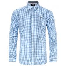 Kangol Creed Check Long Sleeve Shirt Blue 6xl 7xl 8xl Big