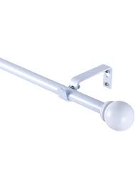 Alle unsere gardinenstangen können sie als komplette garnitur. Gardinenstange Mit Endstuck Ball Weiss 1 Laufig