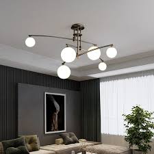 Hängeleuchten sind meist in wohnzimmern und über esstischen zu finden. Glas Hangeleuchte Modern Kugel Design 6 9 Flammig Fur Wohnzimmer